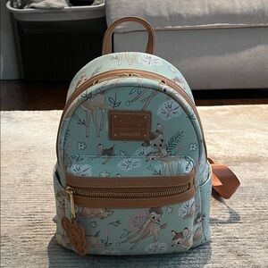Loungefly Disney Bambi Pastel Green and Tan Backpack
